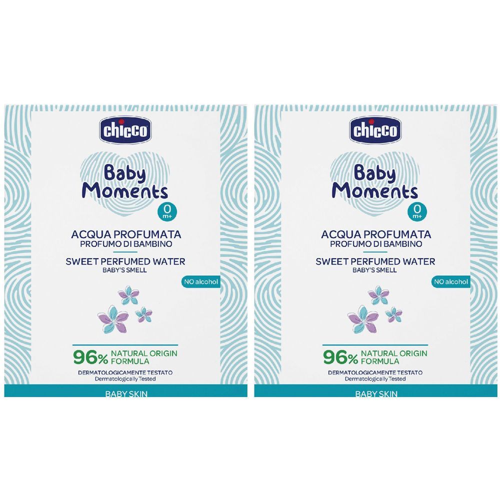 Chicco Baby Moments Acqua Profumata Delicate 100 Ml Set da 2