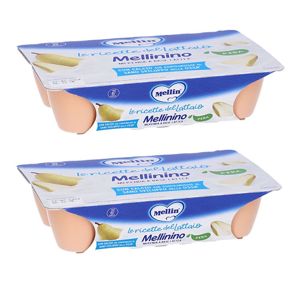 Mellinino Merenda Pera 6X55G Set da 2