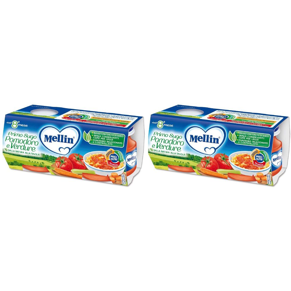 Mellin Primo Sugo Pomodoro e Verdure Set da 2
