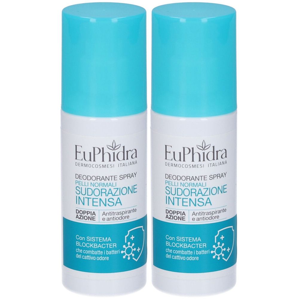 Euphidra Deo Spray Sudorazione Intensa 100 Ml Set da 2