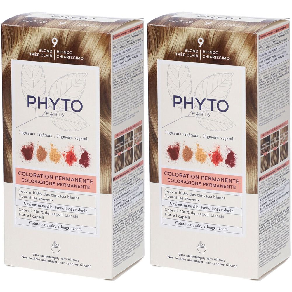 PHYTO Color Kit 9 Biondo Chiarissimo Set da 2