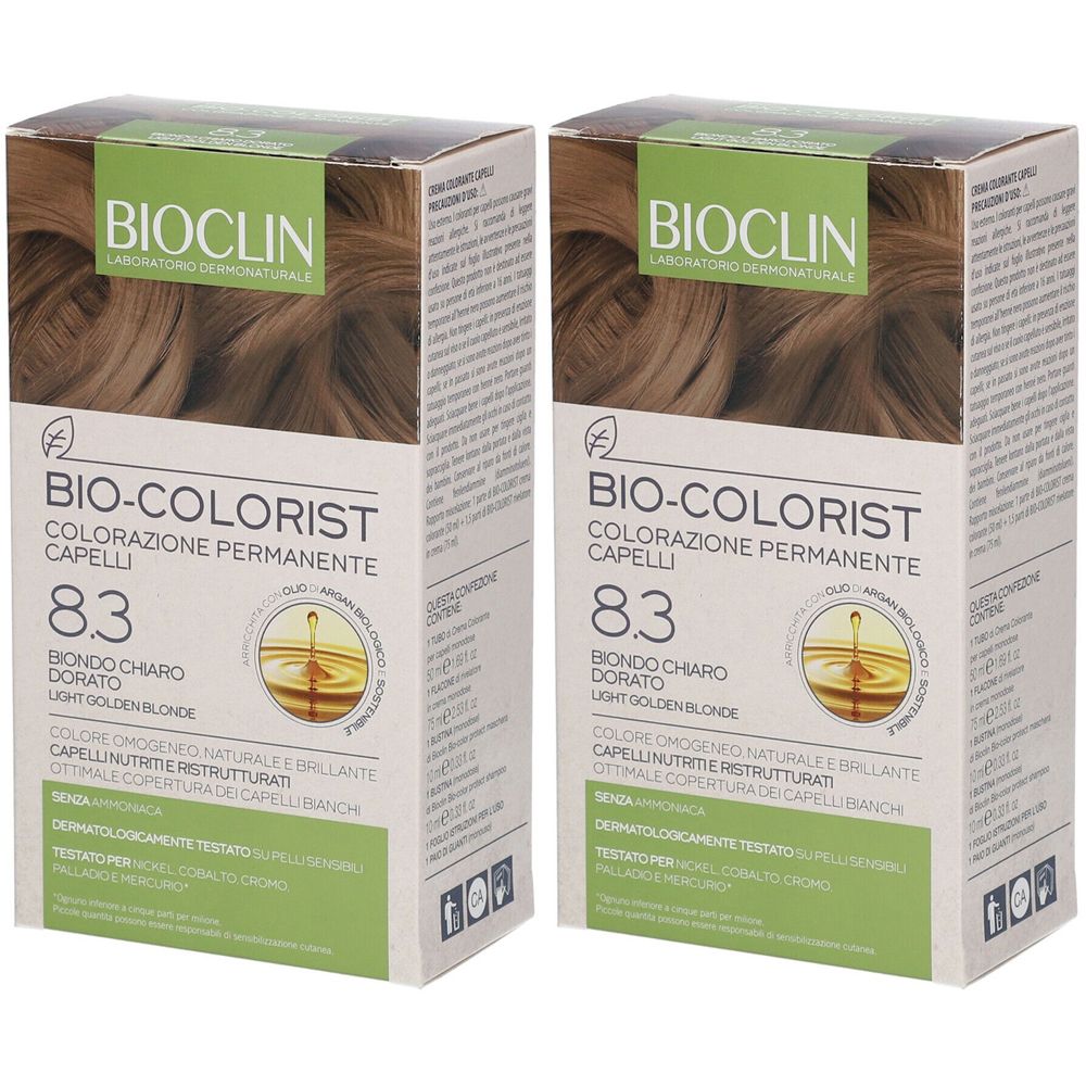 BIOCLIN Bio-Colorist 8.3 Biondo Chiaro Dorato Set da 2