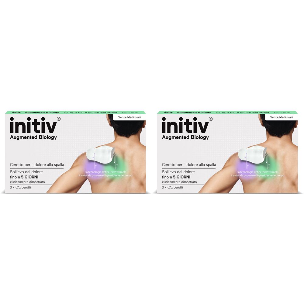 Initiv Cerotti Spalla, Dolori Muscolari da lievi a moderati, senza Medicinali (3 cerotti) Set da 2