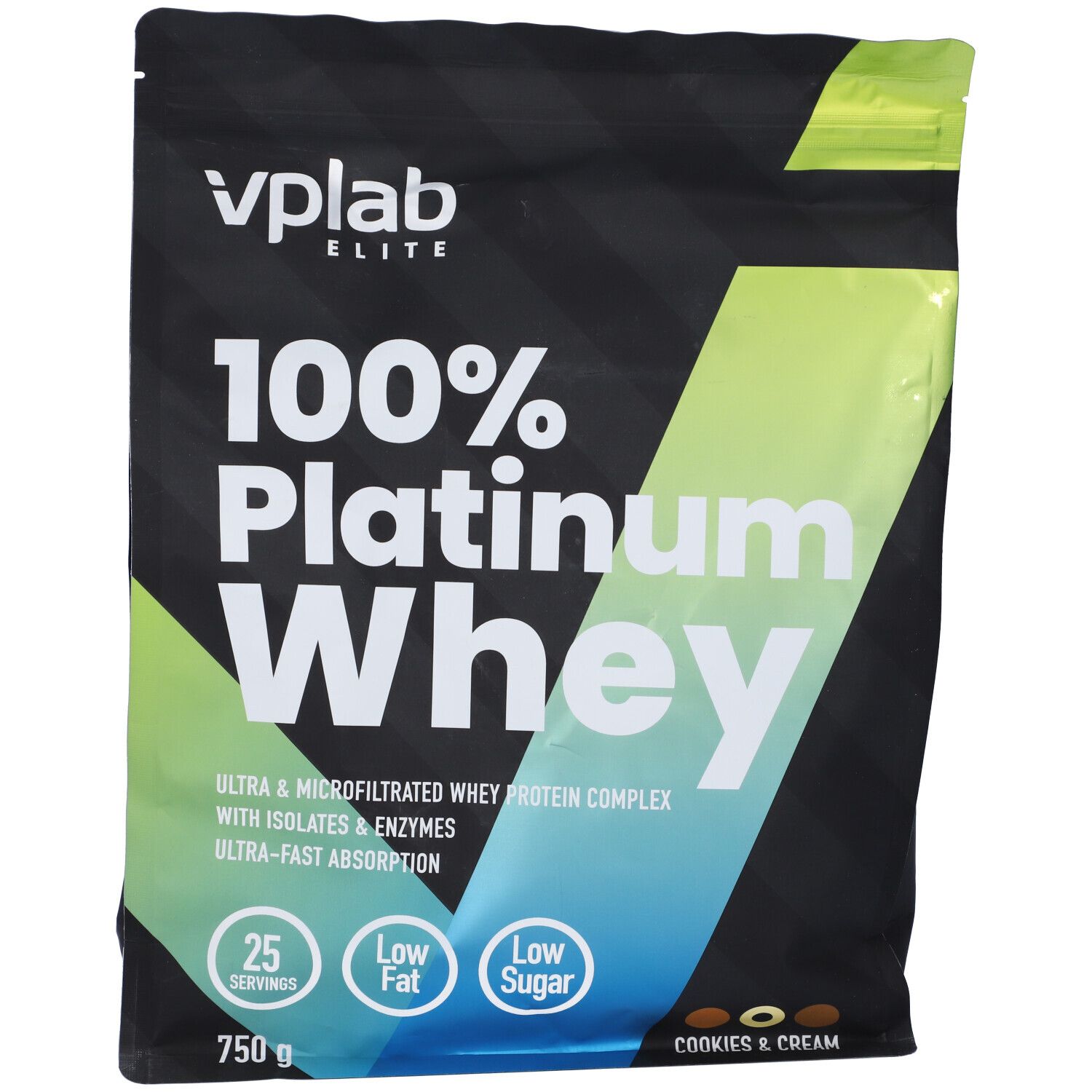 Vplab Platinum Whey Cookies&Cream 750 g Polvere