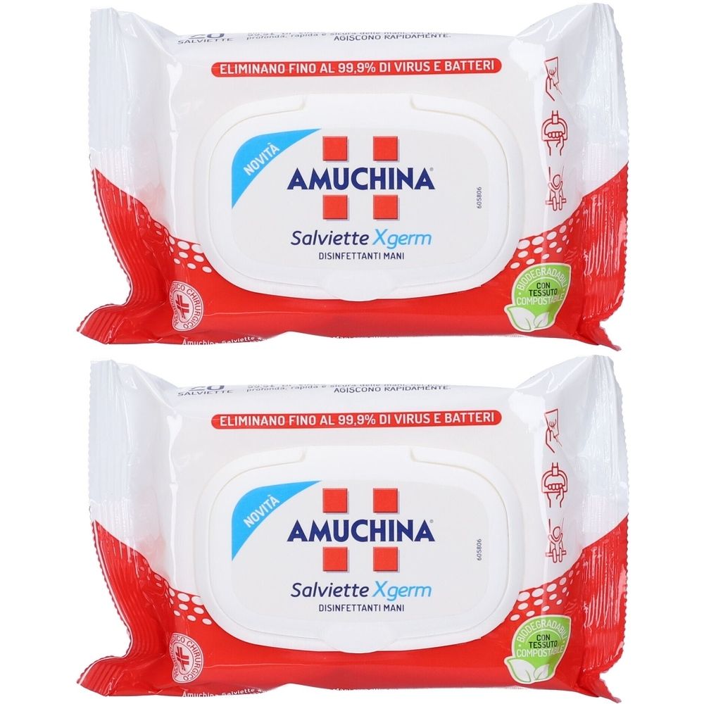 Amuchina Salviette Disinfettanti Set da 2