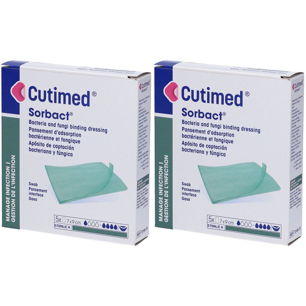 Cutimed® Sorbact® 7 x 9 cm Set da 2
