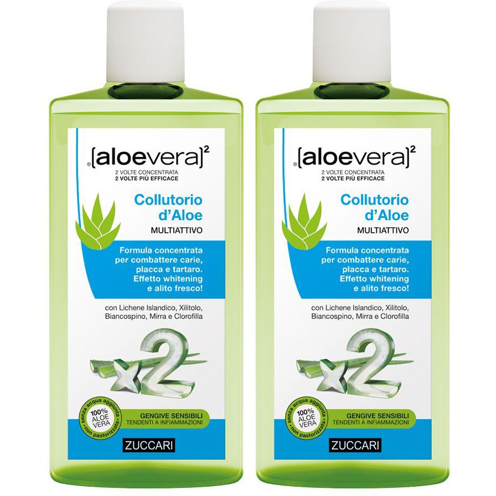 ZUCCARI Collutorio d'Aloe Multiattivo Set da 2