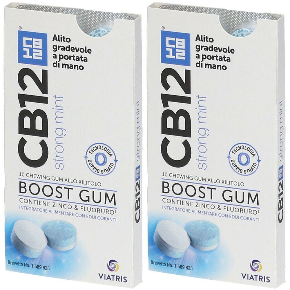 CB12 boost Chewing Gum Strong Mint Set da 2