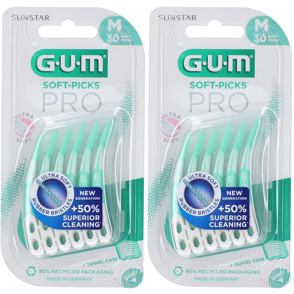 GUM Soft-Picks® PRO Scovolino Interdentale Setole Morbide Taglia M Set da 2