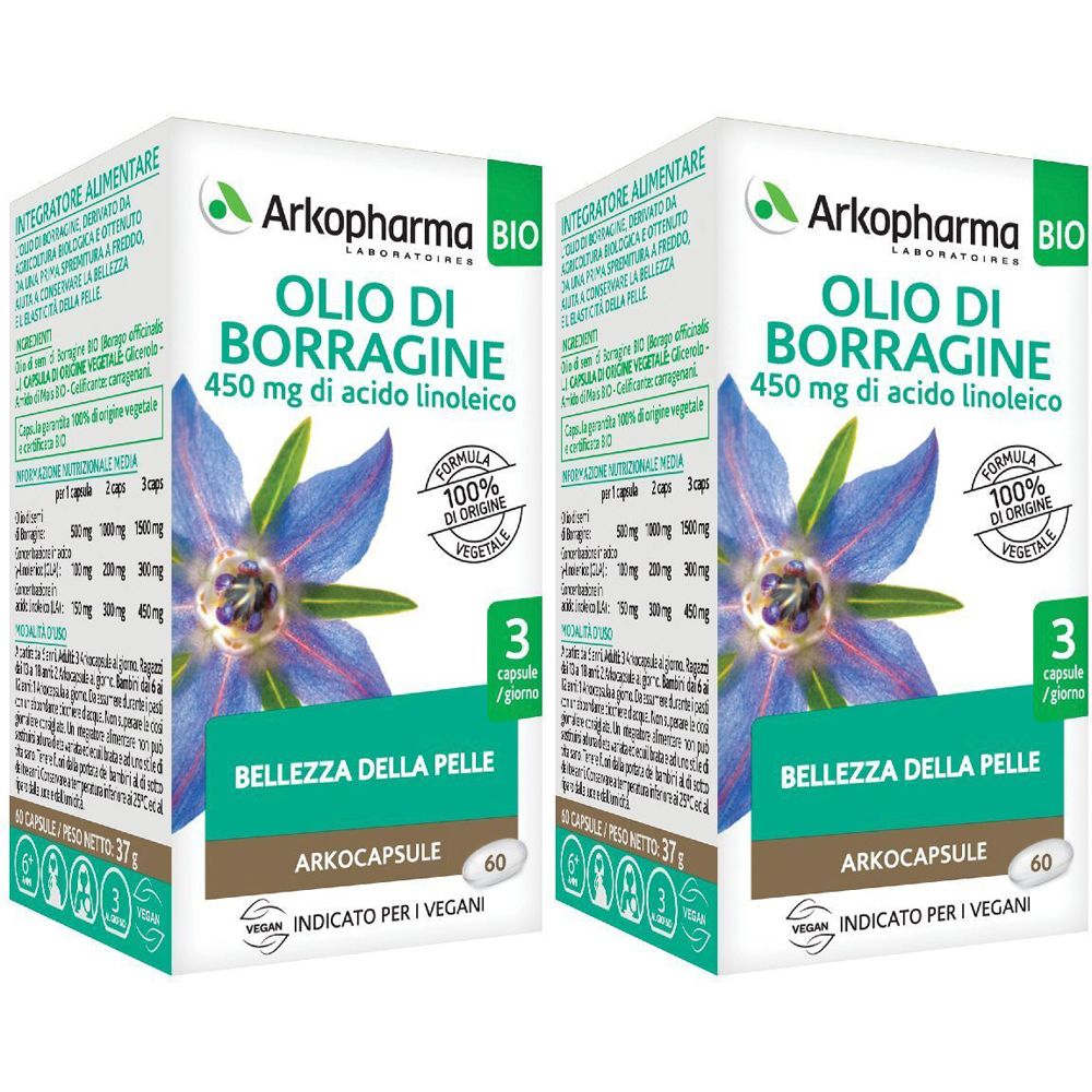 Arkopharma ARKOCAPSULE® Olio di Borragine Set da 2