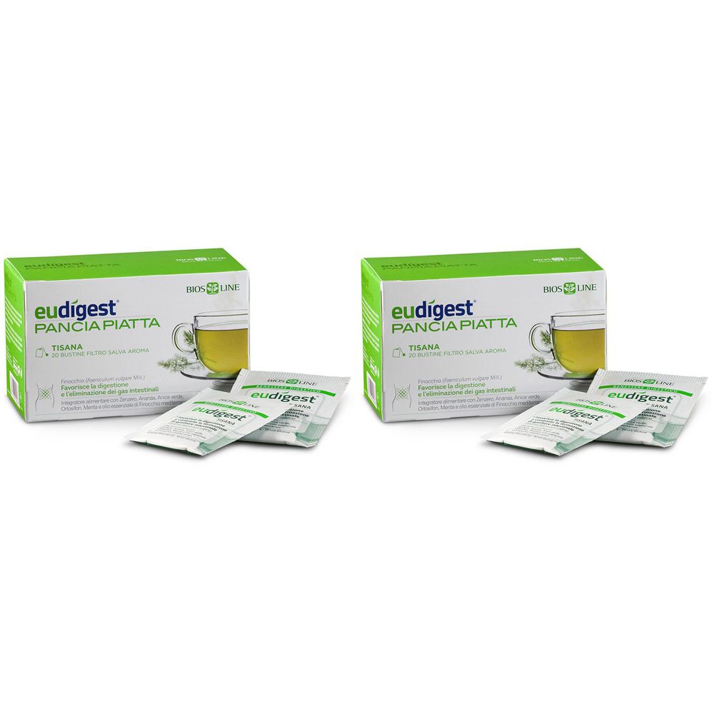 BIOS LINE Eudigest Pancia Piatta Tisana Set da 2