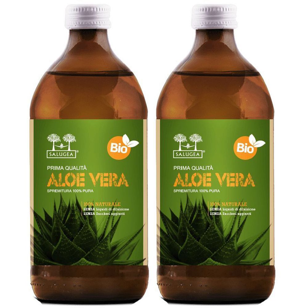Salugea Succo di Aloe Vera Bio Set da 2