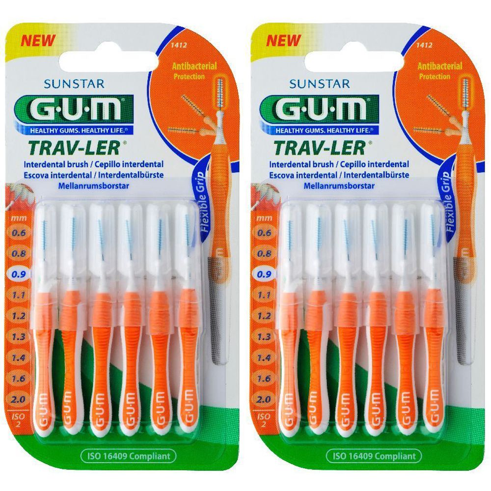 Gum® TRAV-LER® Scovolino Interdentale 0.9 mm Set da 2