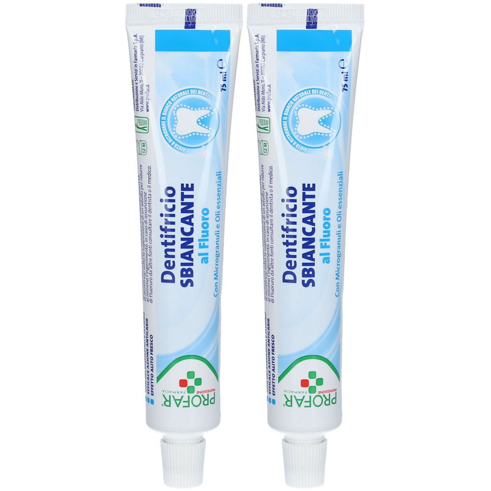 PROFAR® Dentifricio Sbiancante al Fluoro Set da 2