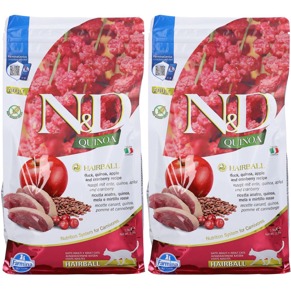 Farmina N&D Cat Hairball Quinoa Set da 2