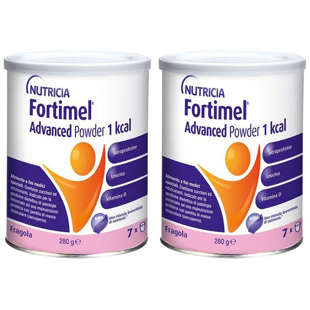 NUTRICIA Fortimel Advanced Powder 1 kcal Gusto Fragola Set da 2