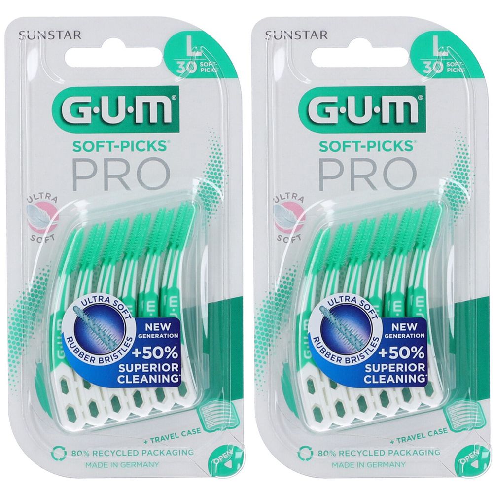 GUM Soft-Picks® PRO Scovolino Interdentale Setole Morbide Taglia L Set da 2