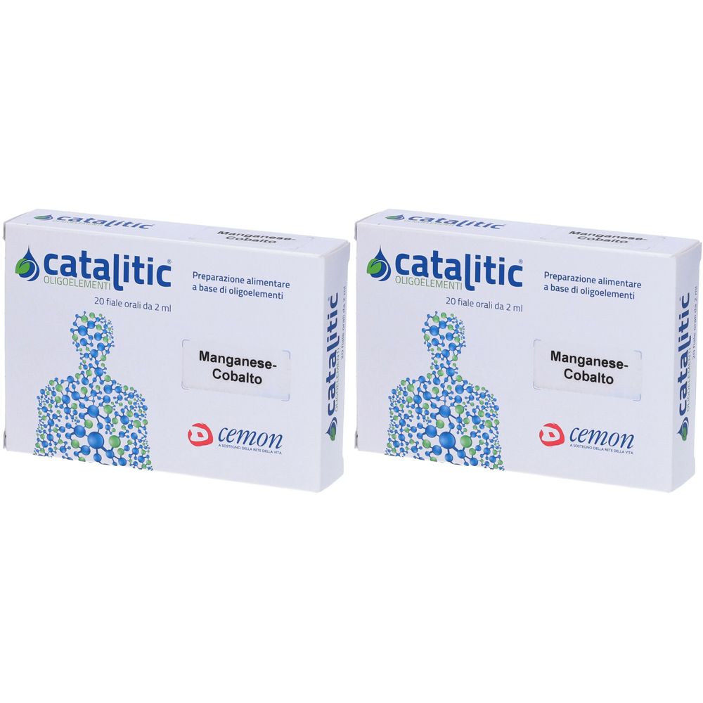 Catalitic Oligoelementi Manganese Cobalto Mn-Co 20 Ampolle Set da 2