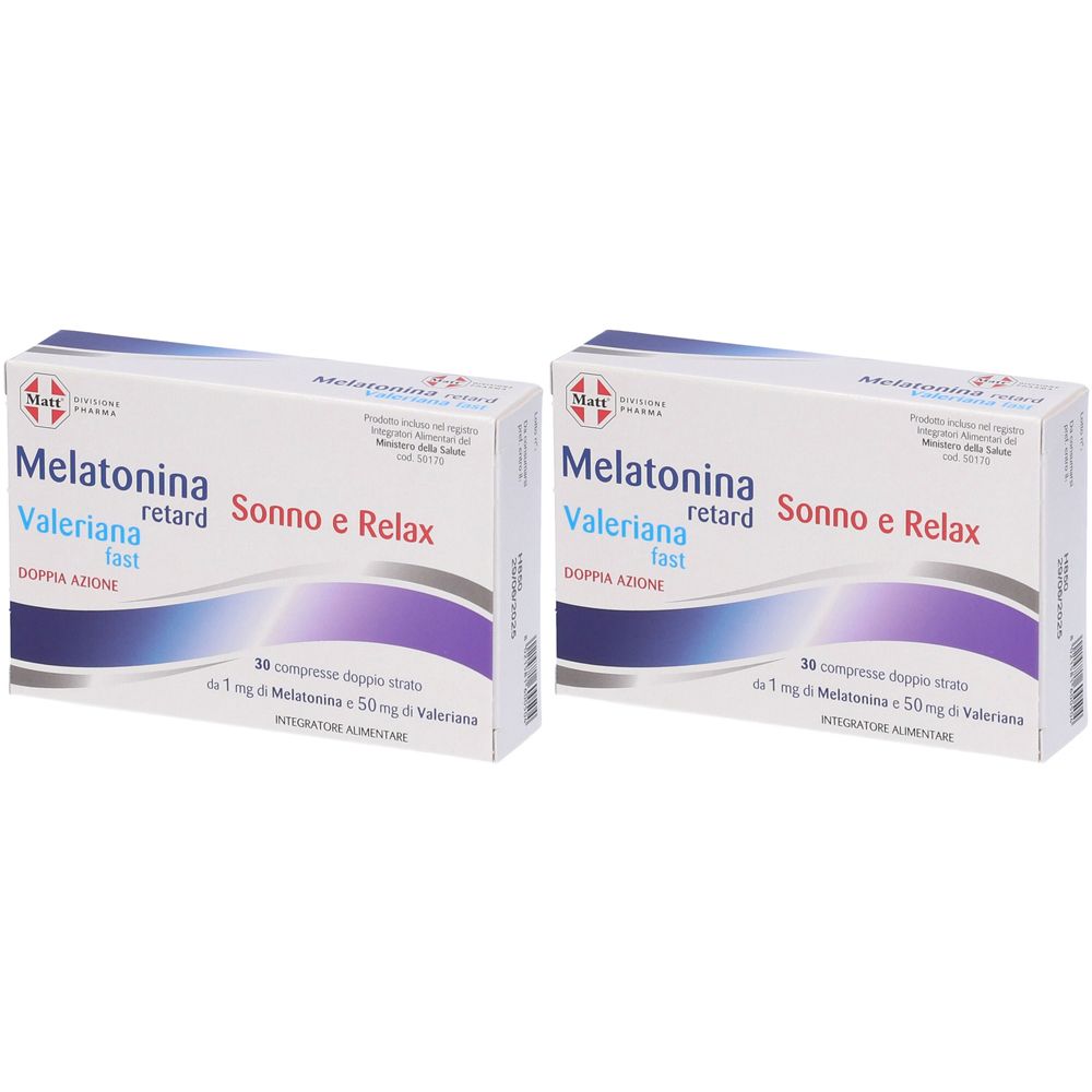 MATT Melatonina Retard Valeriana Fast Set da 2