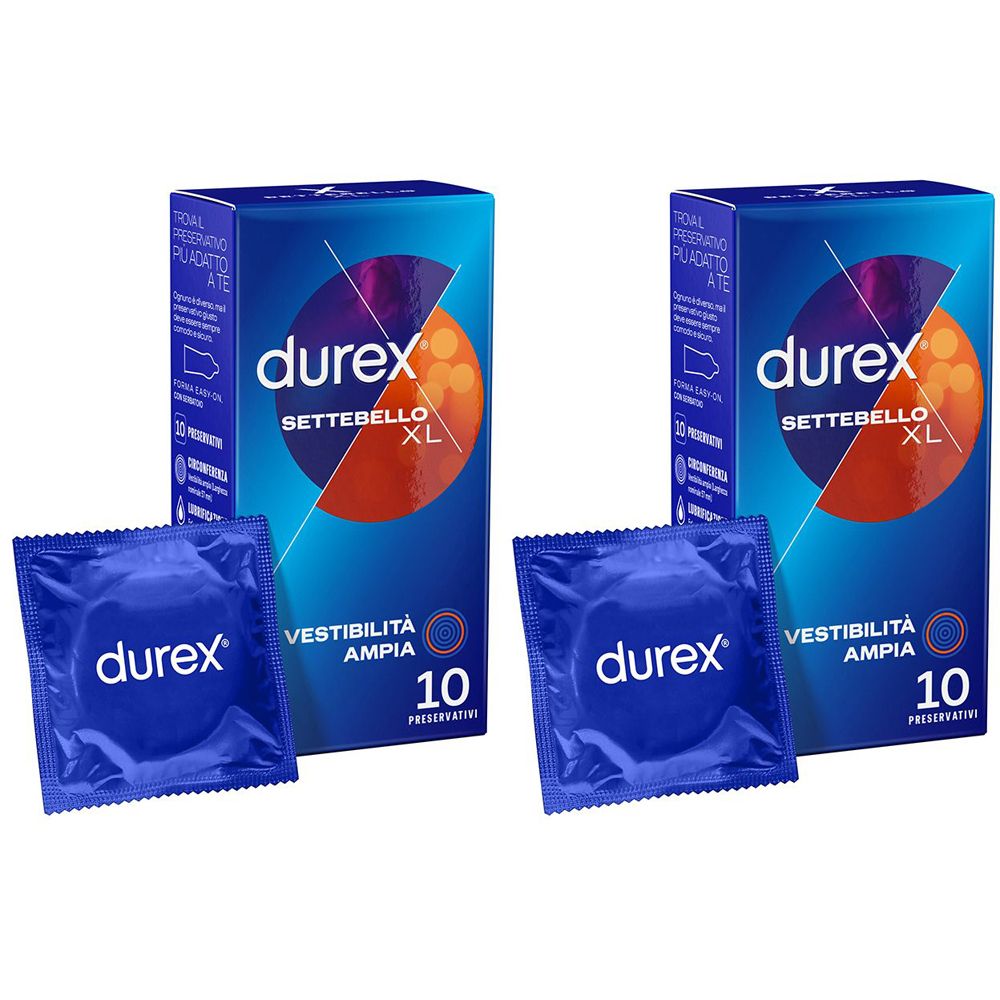 Durex Settebello Preservativi Extralarge Set da 2