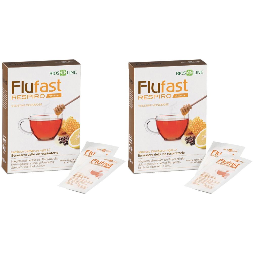 BIOS LINE Flufast Respiro Arancia Set da 2