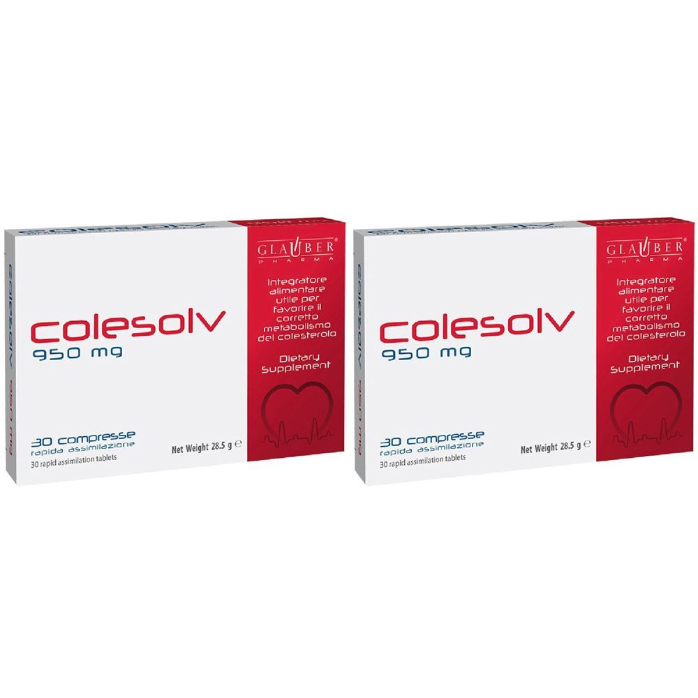 Colesolv Glauber 30 Compresse Set da 2