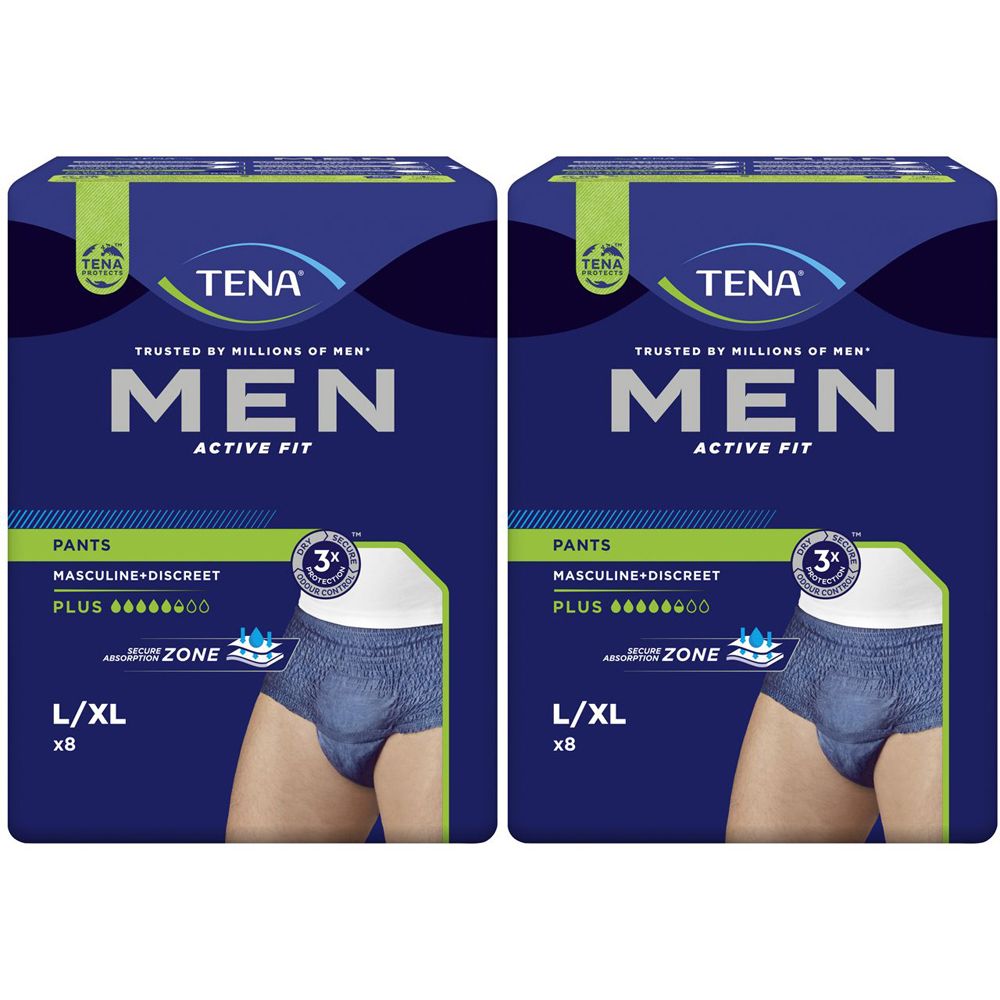TENA Men Active Fit Pants Taglai L/XL Set da 2