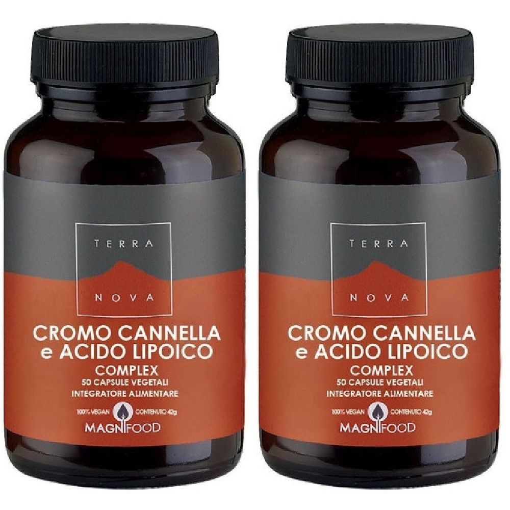 Terranova Cromo, Cannella e Acido Lipoico Complex Capsule Set da 2