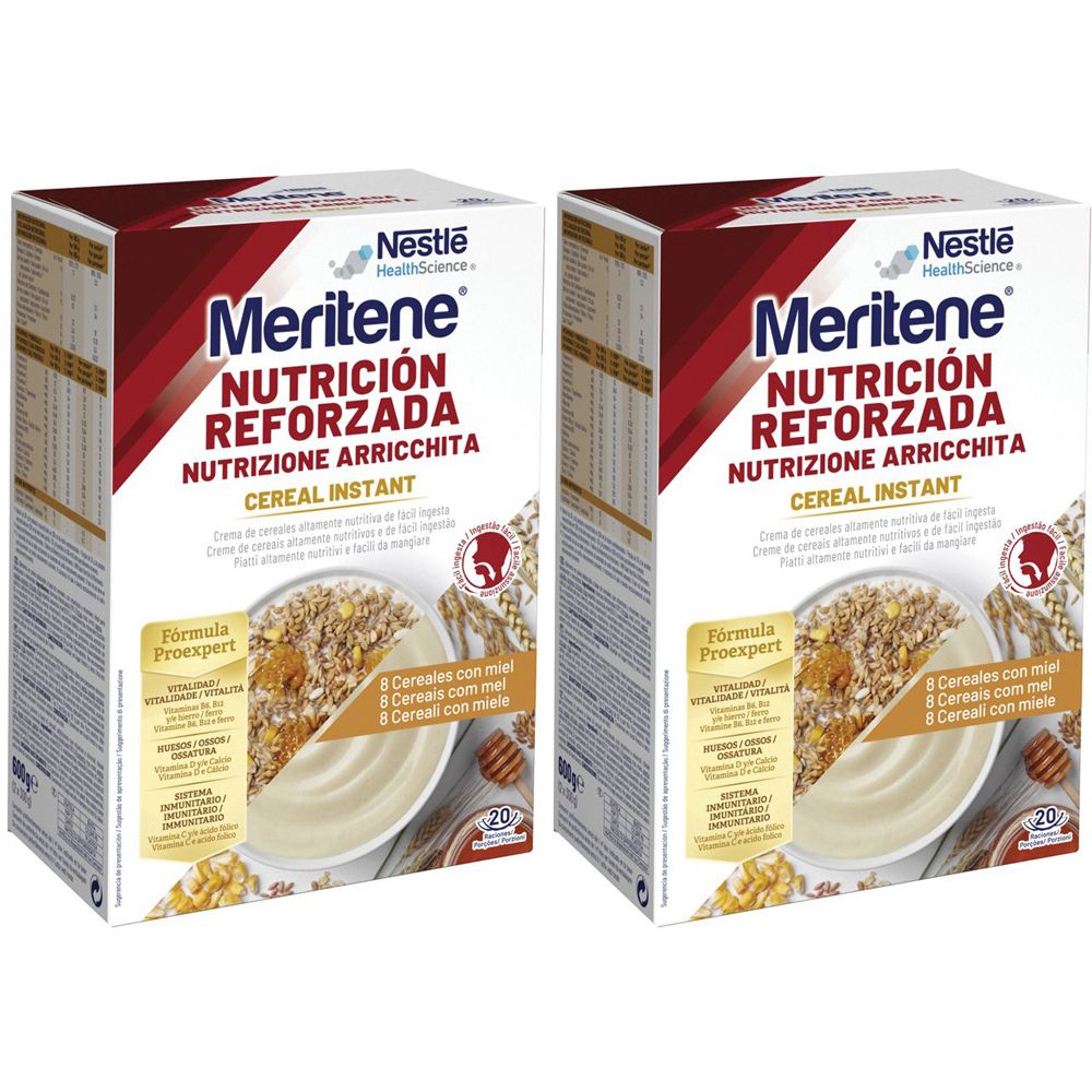 Meritene Cereal Instant 8 Cereali e Miele Set da 2