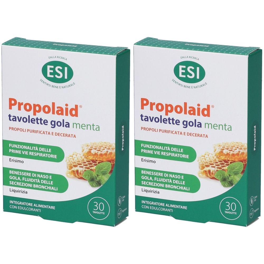 Propolaid® Propolgola Masticabile Gusto Menta Set da 2