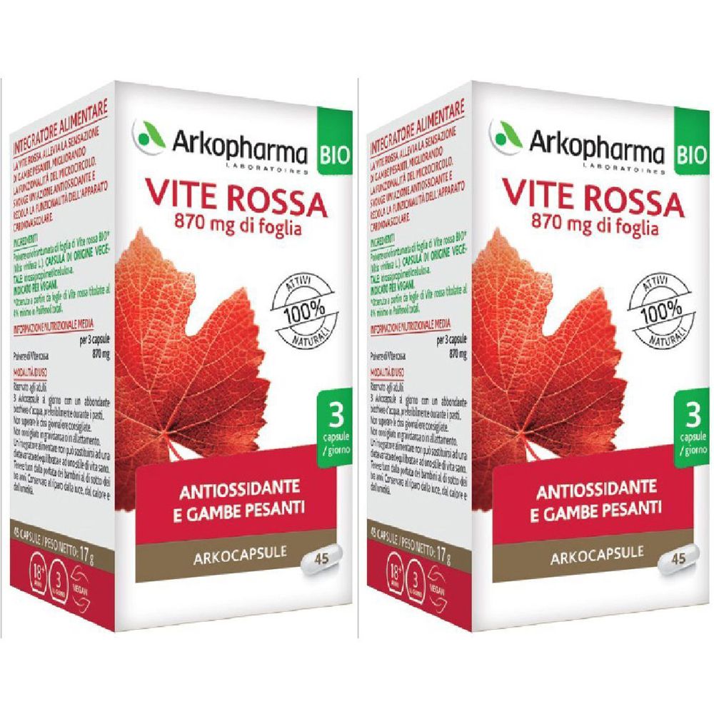 Arkopharma Arkocapsule® Vite Rossa Set da 2 - risparmia il 10% con il codice: ARKO10