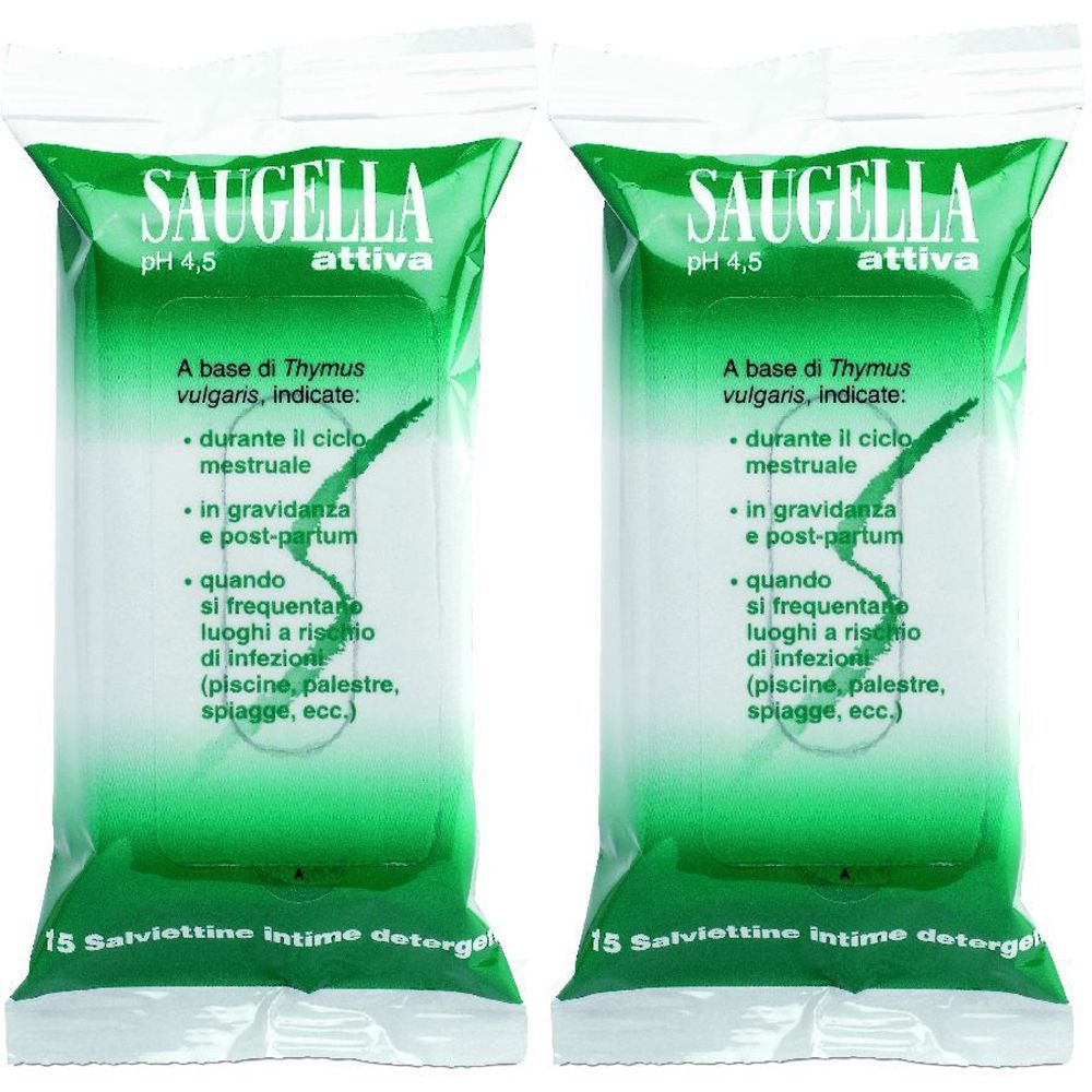 SAUGELLA Attiva pH 4,5 Salviettine Set da 2
