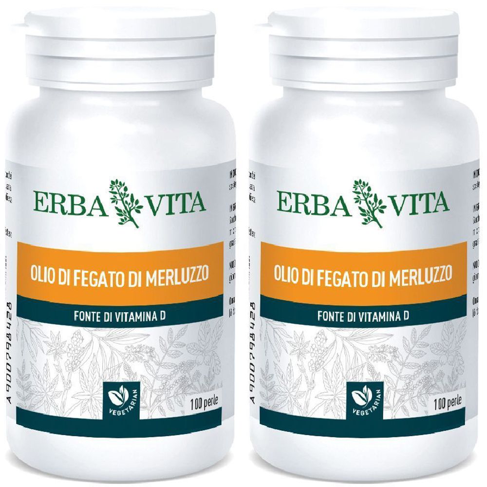 ERBA VITA Olio di Fegato di Merluzzo Set da 2