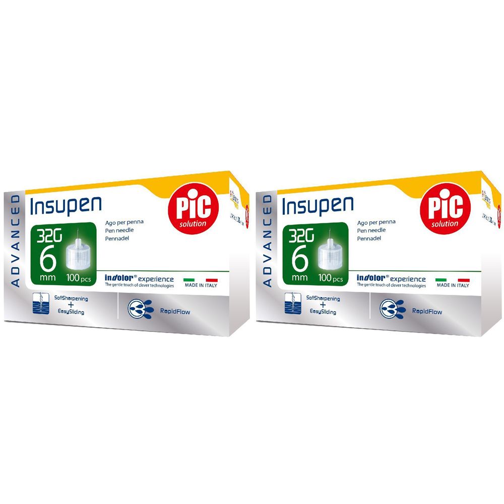 Pic Insupen Advance Ago per Penna 32G 6 mm Set da 2