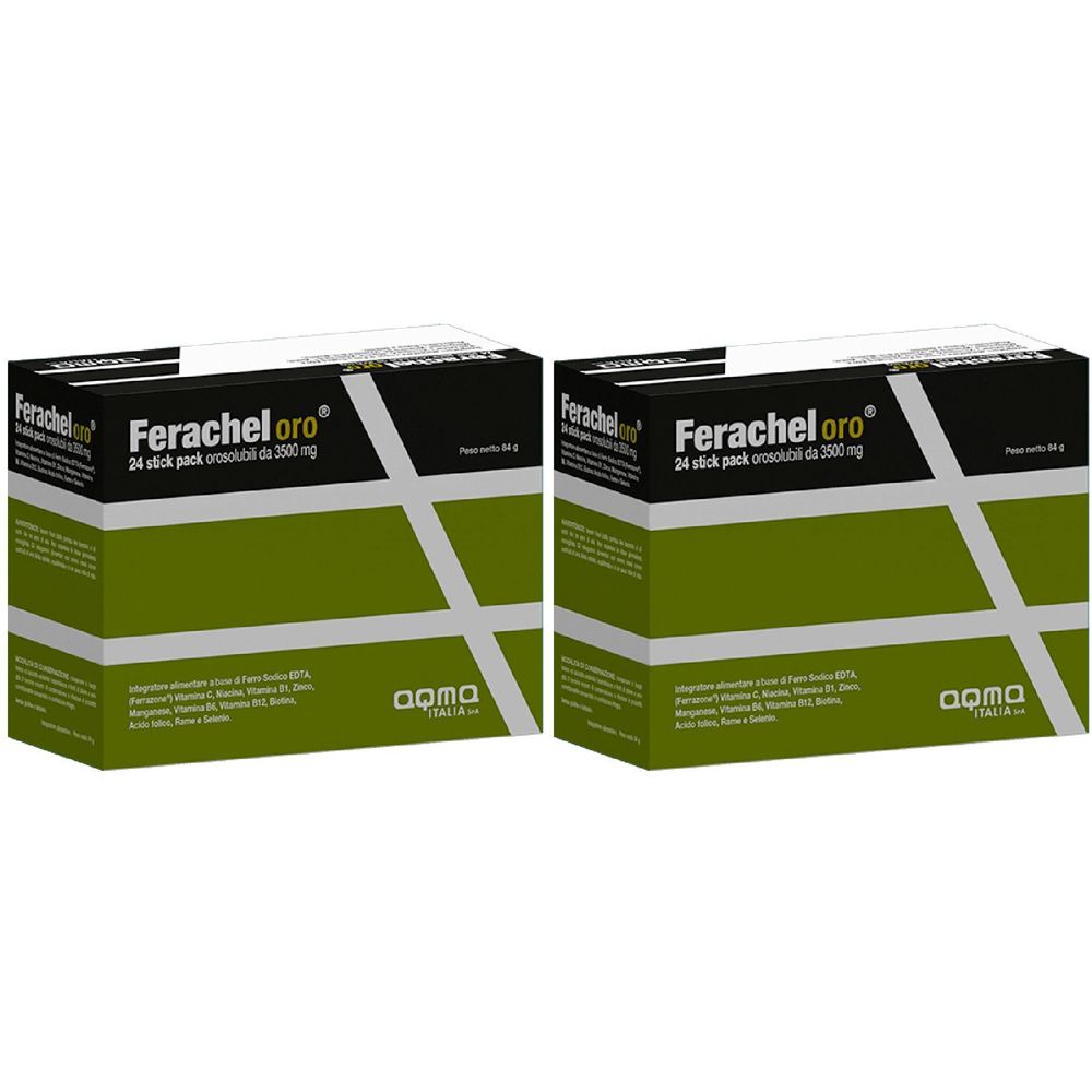 Ferachel Oro 24 Stick Orosolubili Set da 2
