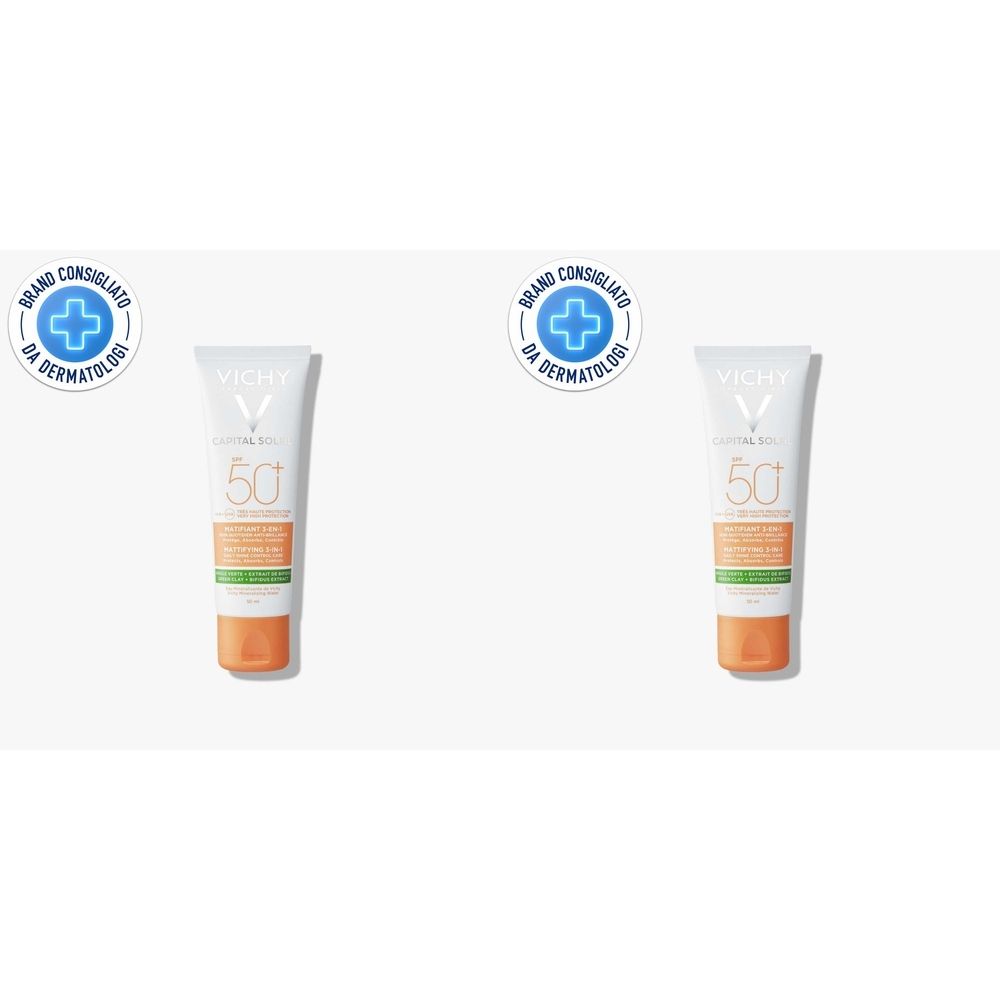 Vichy Trattamento opacizzante 3 in 1 effetto MAT - Viso - Protezione Molto Alta SPF 50+ 50 ml