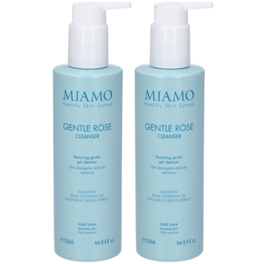 Miamo Gentle Rose Cleanser Gel Detergente Delicato Restitutivo Set da