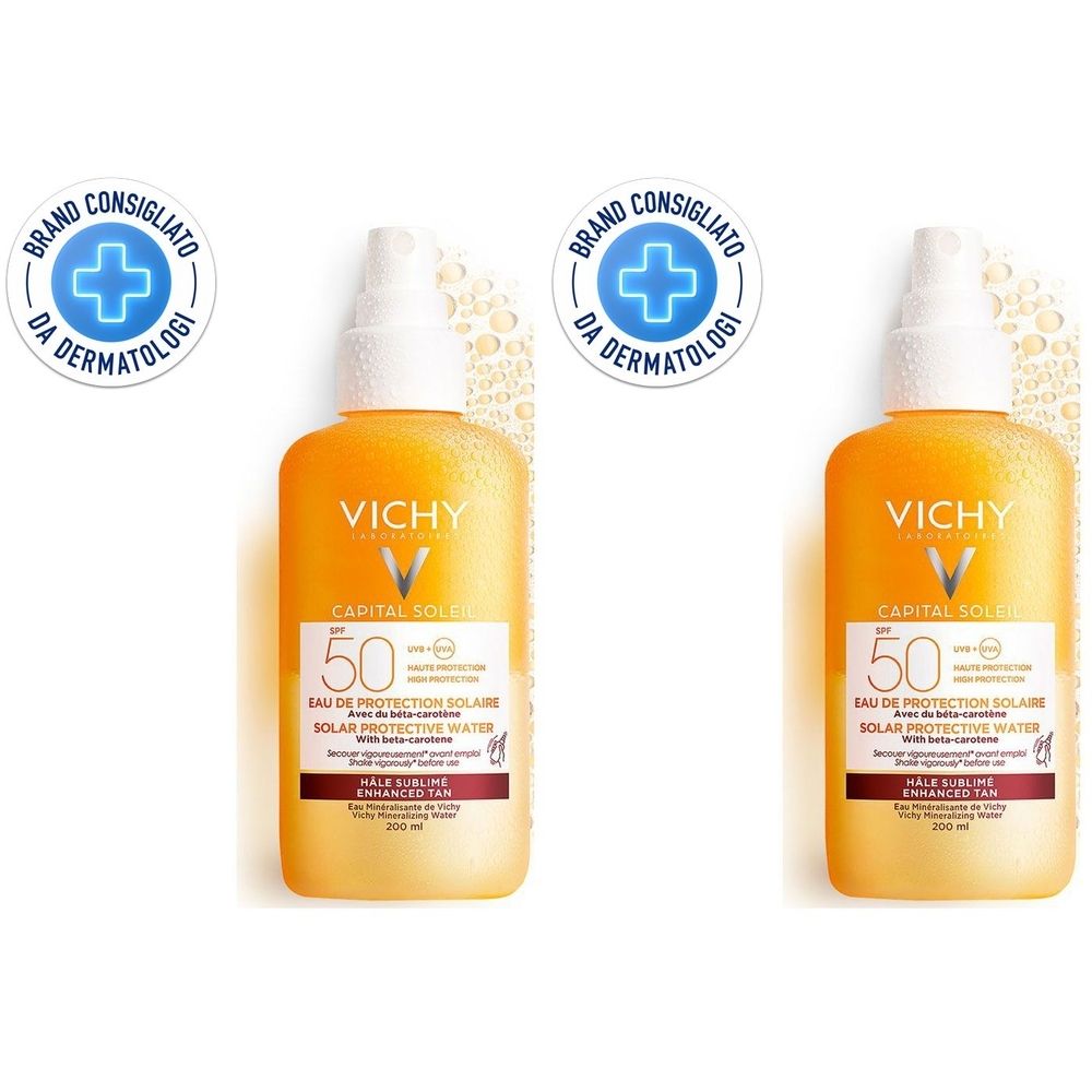 Vichy Capital Soleil Acqua Solare Protettiva Abbronzatura Intensa SPF 50 200 ml