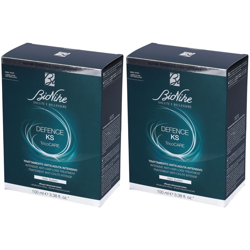 BioNike Defence KS Tricocare Trattamento Anticaduta Intensivo Lozione Set da 2