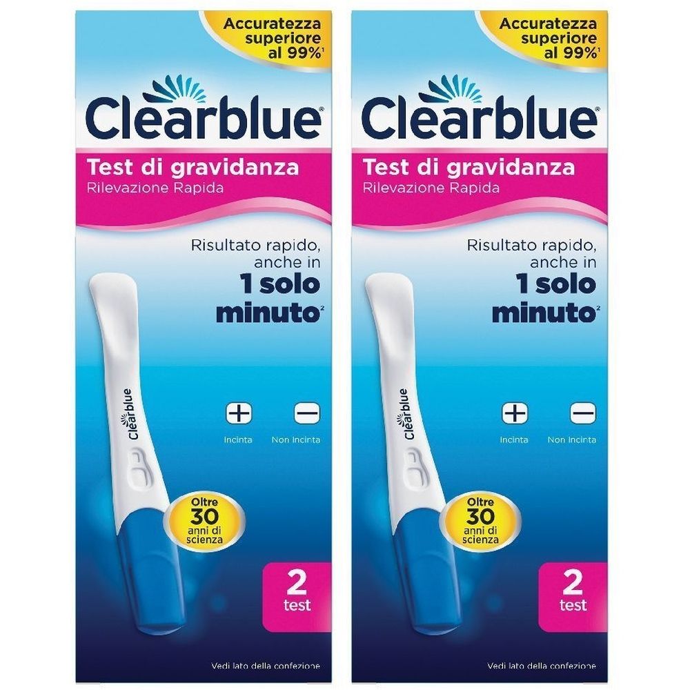 Clearblue Test di gravidanza con Rilevazione Rapida Set da 2 2x2 pz