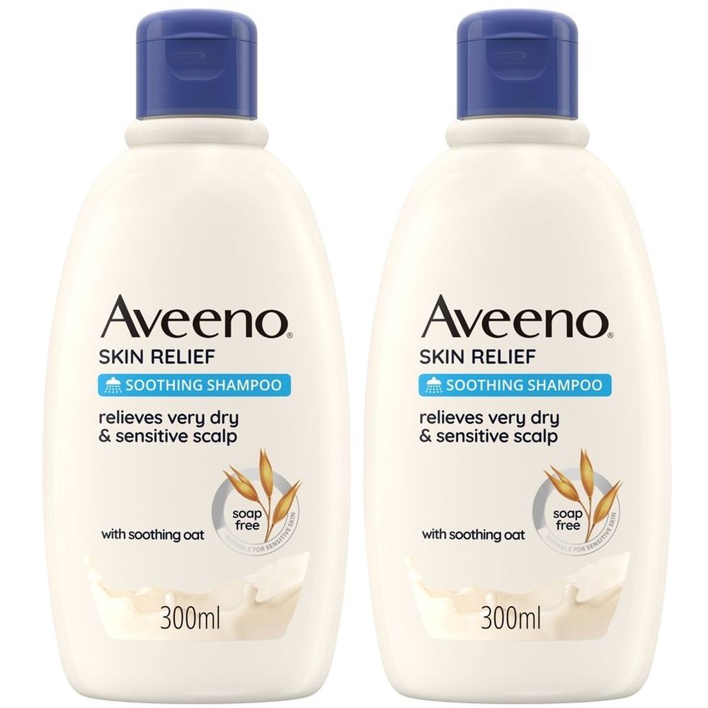 Aveeno Skin Relief Shampoo Naturale per Cuoio Capelluto Secco, Senza Sapone, Formula Vegana, Elevata Tollerabilità 300 ml