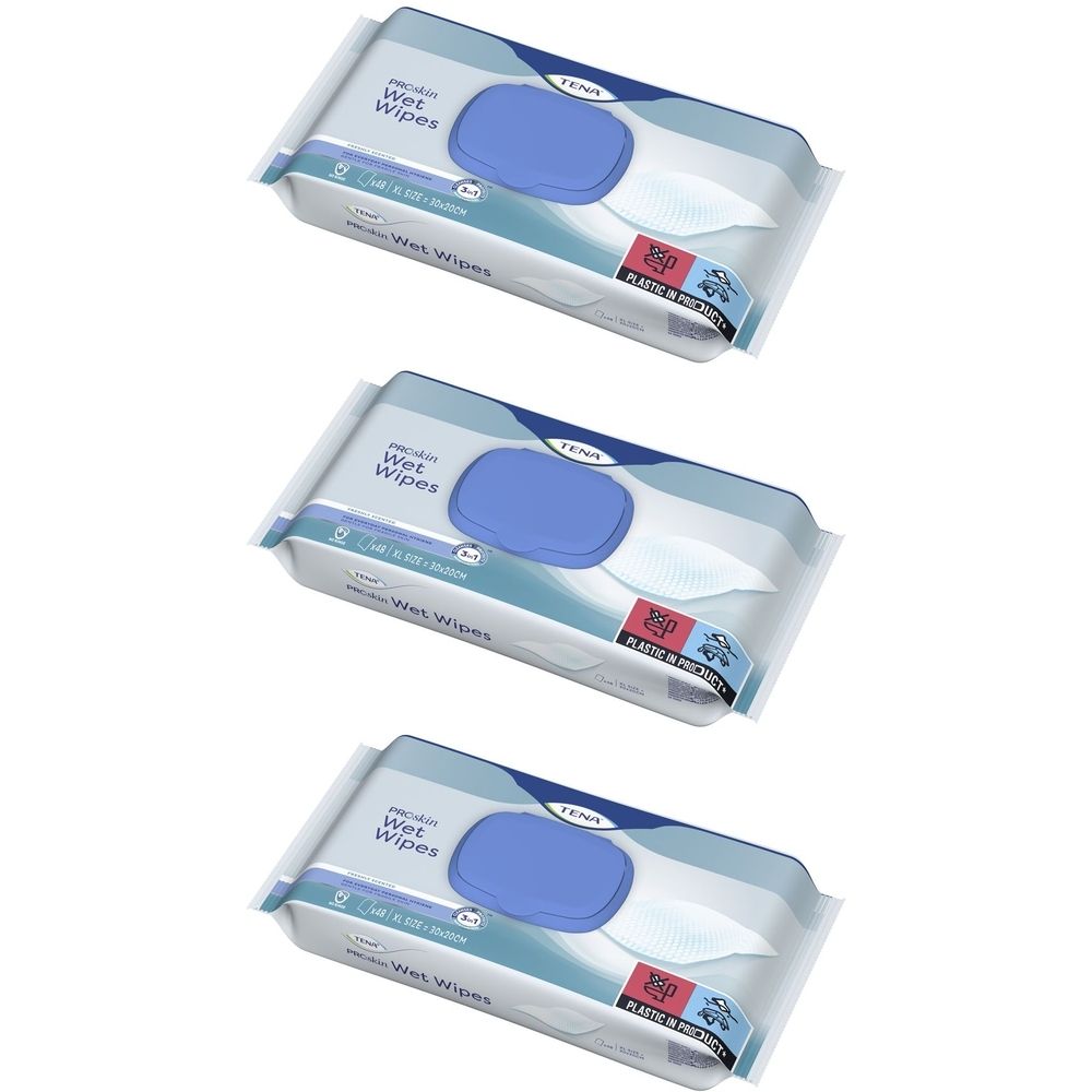 TENA Wet Wipes 3-in-1