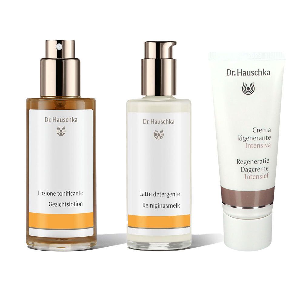 Dr. Hauschka Latte Detergente + Lozione Tonificante + Crema Rigenerante Intensiva