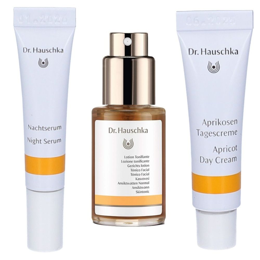 Dr. Hauschka Lozione Tonificante + Crema All’albicocca Per Il Giorno + Siero Notte