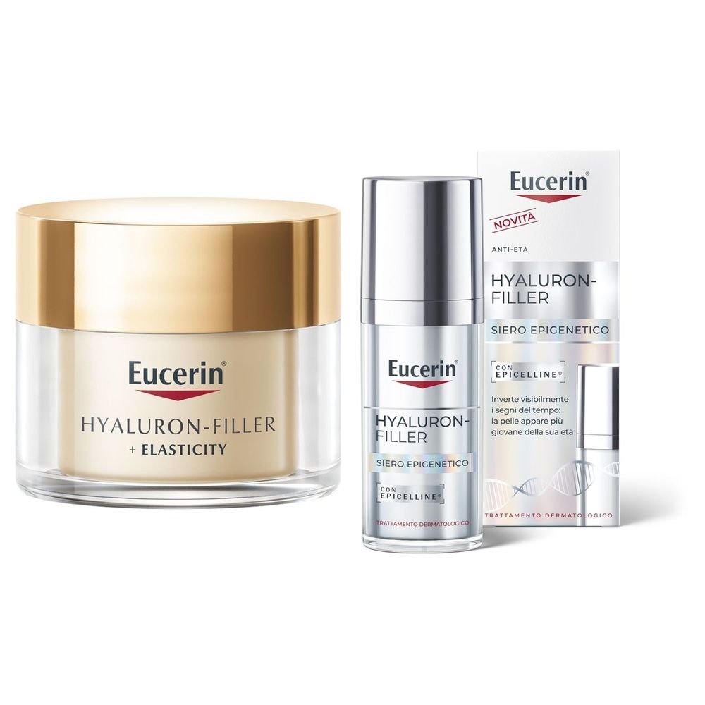 Eucerin Hyaluron-Filler Siero Epigenetico + Hyaluron - Filler + Elasticity Crema Notte 50 ml