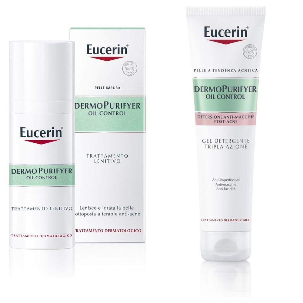 Eucerin Dermopurifyer Oil Control 150ml + DermoPurifyer Oil Control Trattamento Lenitivo 50 ml