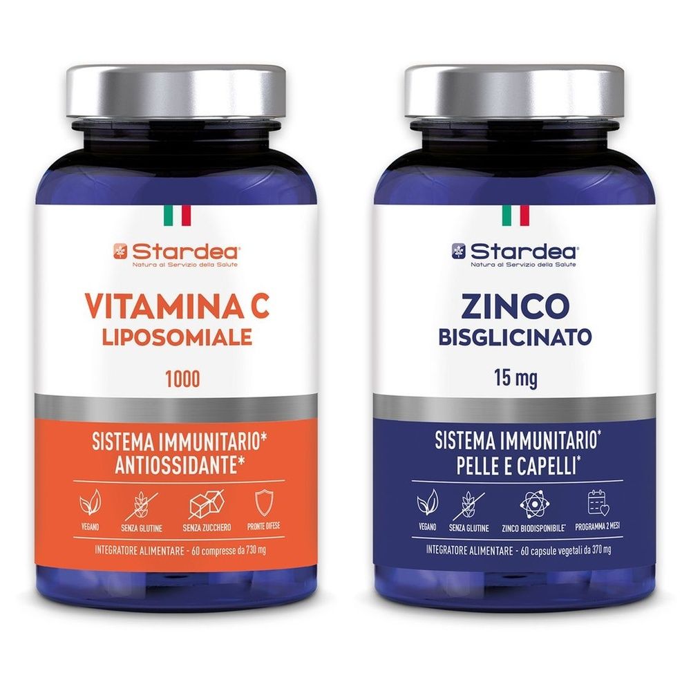 Stardea Vitamina C Liposomiale 1000 in Compresse + Stardea Zinco Bisglicinato 15 Mg