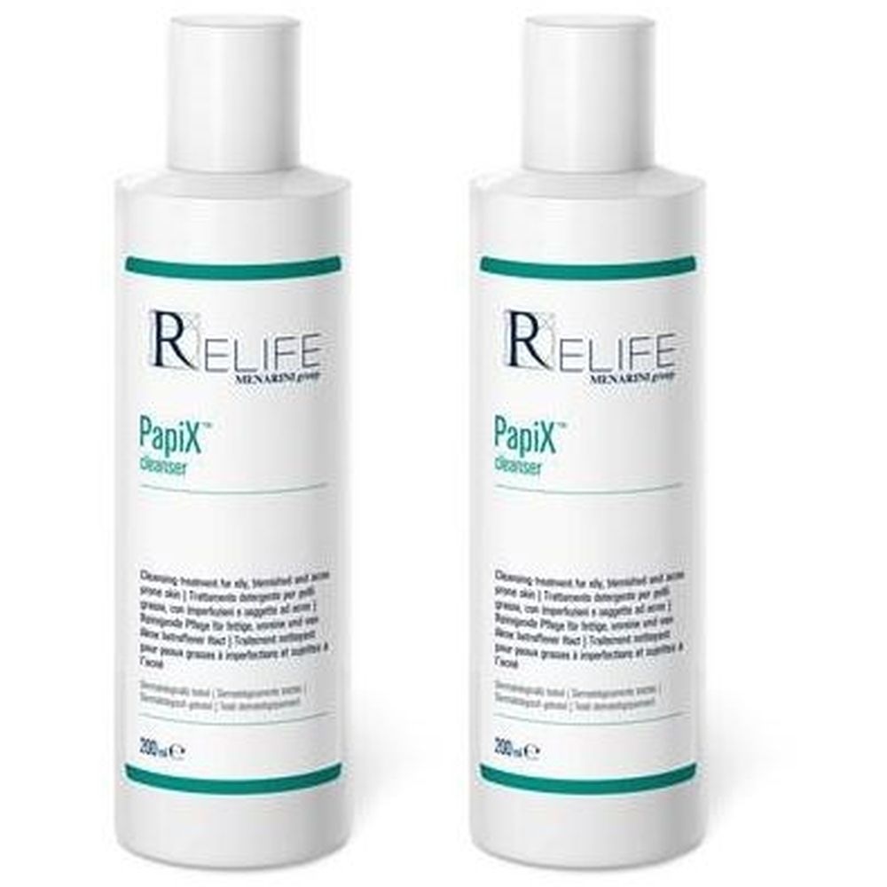 Papix Cleanser Detergente Per Pelli Grasse Con Imperfezioni  E Acne 200 Ml Set da 2
