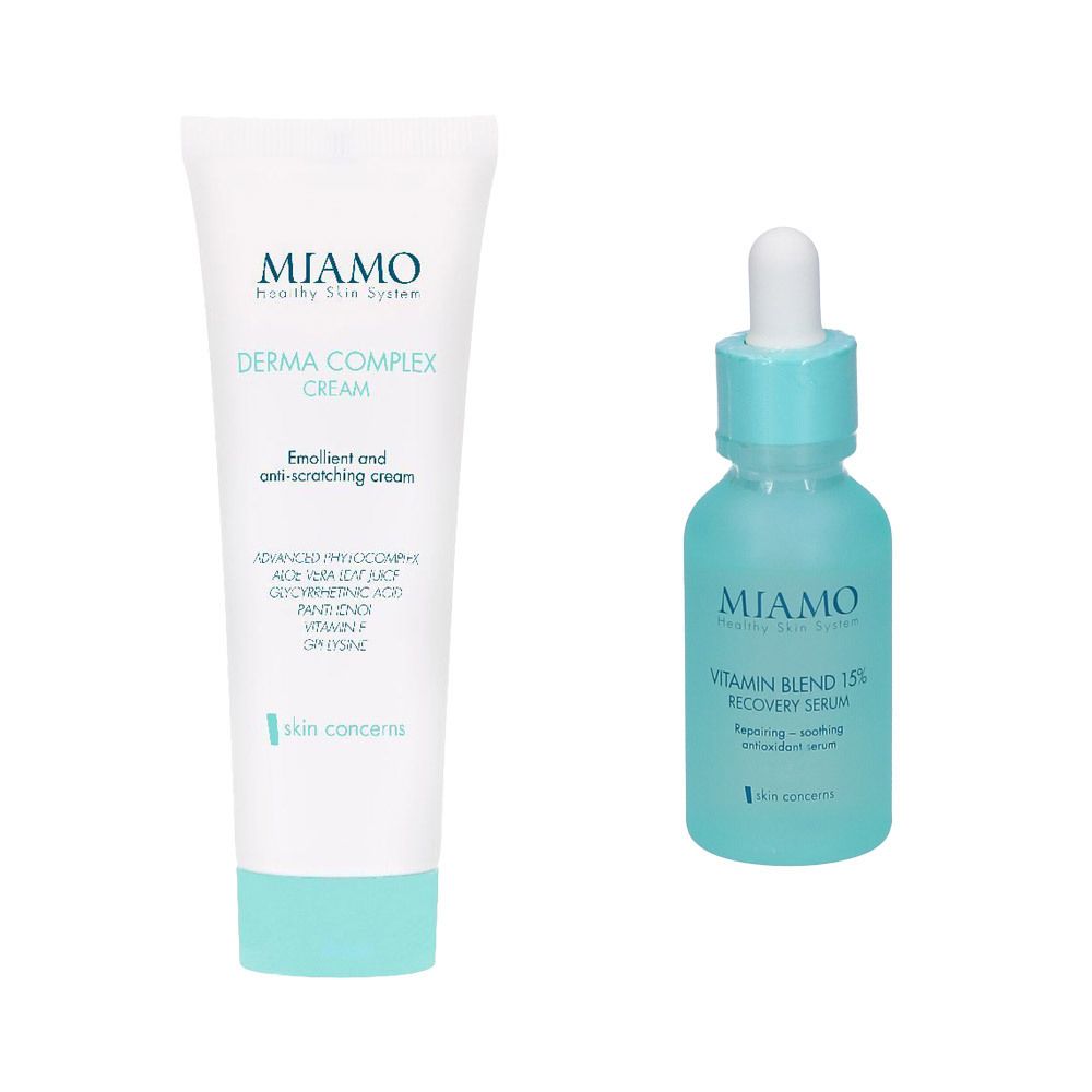 MIAMO Derma Complex Crema Emolliente e Anti-Prurito + Skin Concerns Vitamin Blend 15% Recovery Serum