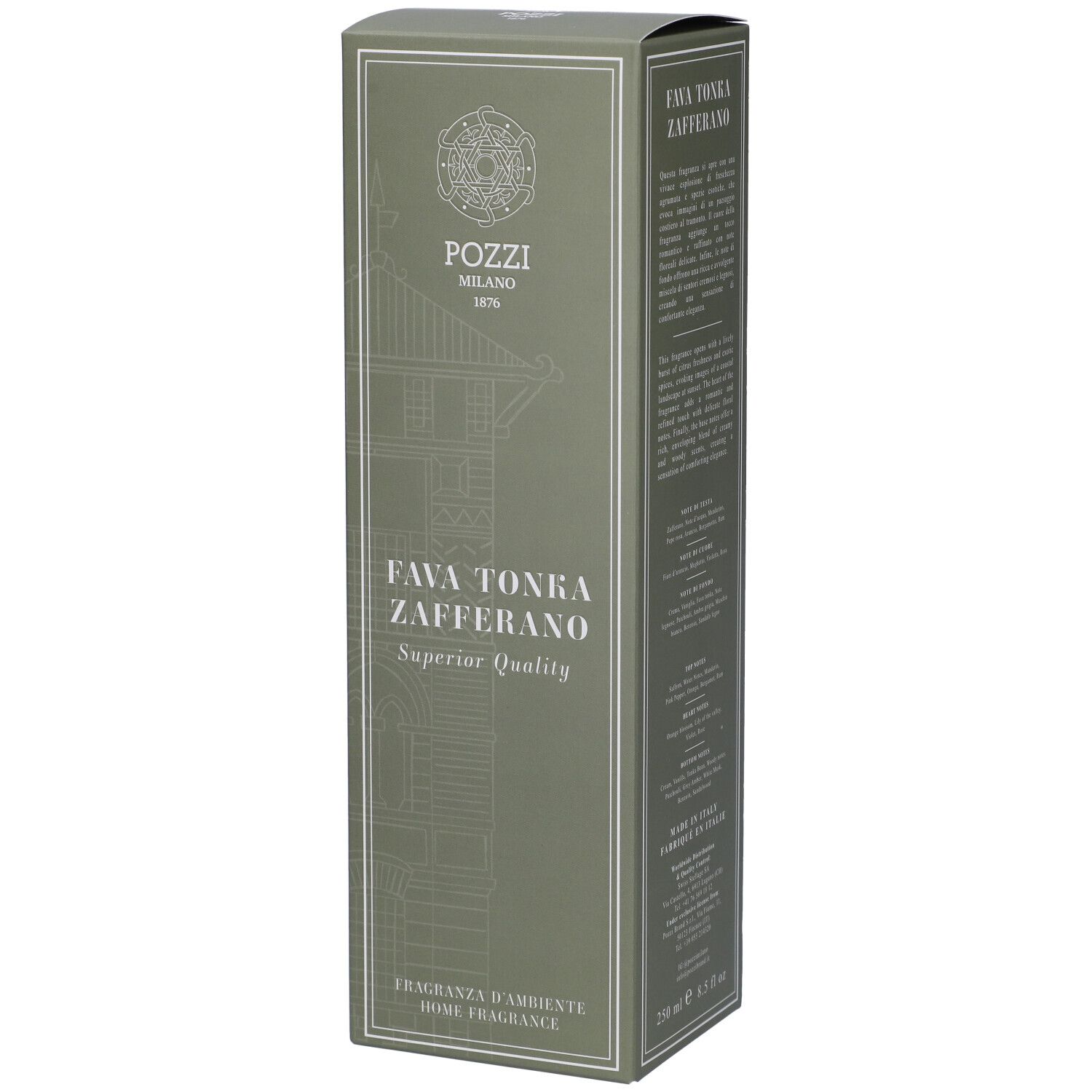 Pozzi Milano 1876 Fragranza Ambiente Fava Tonka & Zafferano